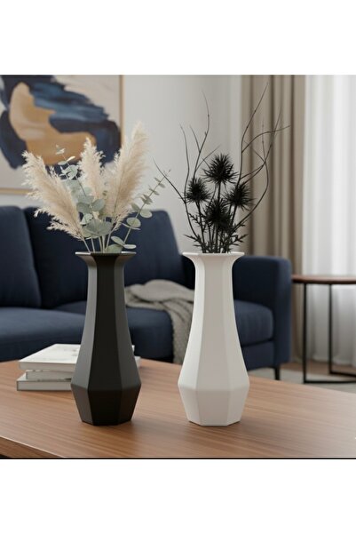 ENOVA HOME طقم مزهريات ديكور عصرية مكون من قطعتين