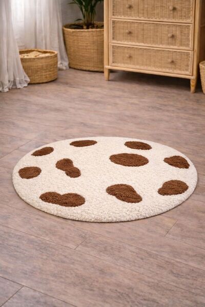 Cherry Bloom Cotton Giraffe Pattern Teddy Play Mat Play Cushion Baseless Doub...