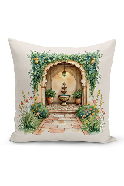 Bertille Home غطاء وسادة مطبوع رقميًا مزدوج الجوانب من سلسلة رمضان (غطاء سرير...