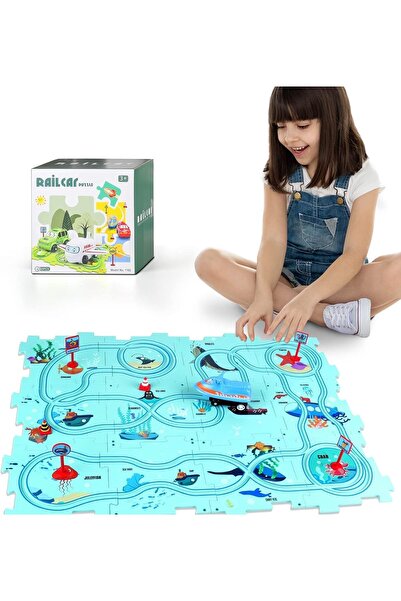 Tazweeq Innovative Plastic Puzzle Game with Cute Car - Montessori Educational...