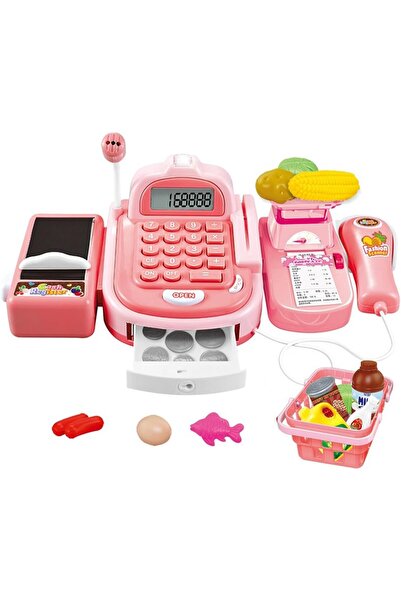 Generic لعبة ماكينة تسجيل المدفوعات النقدية - مجموعة ألعاب سوبر ماركت للأطفال