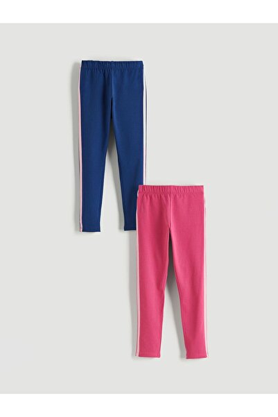 LC Waikiki Colanți pentru fete LCW Kids, cu talie elastică, 2 piese