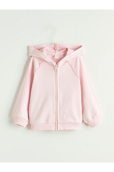 LC Waikiki LCW baby cu glugă Hanorac gros cu fermoar pentru fetiță tricou