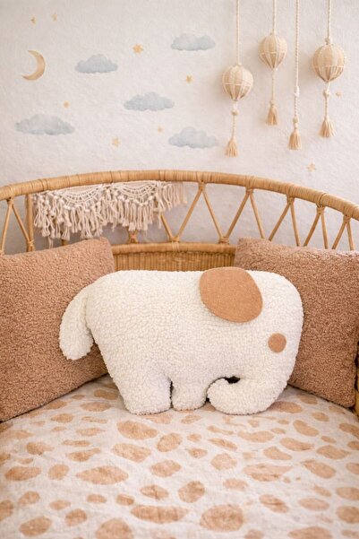 Cherry Bloom Cotton وسادة تيدي فيل للنوم، غرفة الأطفال البوهيمية