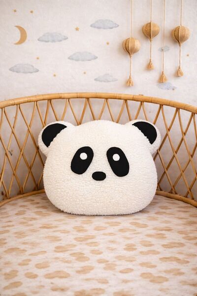Cherry Bloom Cotton Teddy Panda Sleeping Companion Pillow Bohemian Children's...