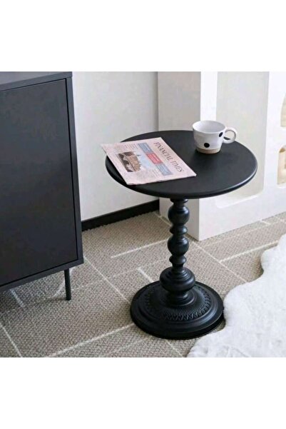 Mtanvxay طاولة قهوة مارتيني مستديرة من الحديد المطاوع بقاعدة ثقيلة مناسبة لغر...