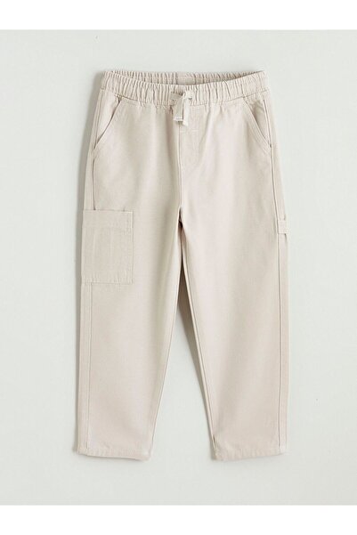 LC Waikiki Παιδικό παντελόνι από καμβά καργό για αγόρια με ελαστική μέση LCW