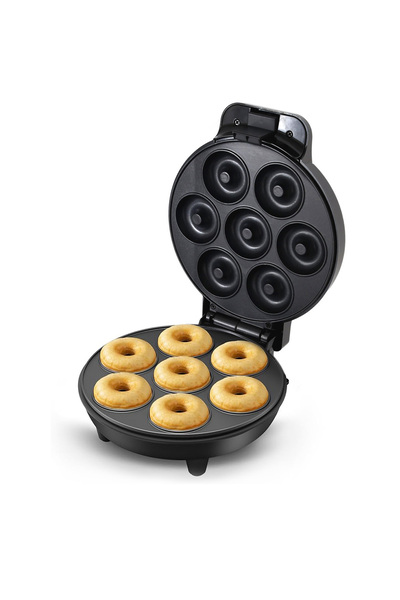 LAC LAICHY Mini Donut Maker,Electric NonStick Surface Makes 7 Small Doughnuts...