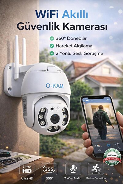 TeknoluxTeknoloji Akıllı Güvenlik Kamerası Full HD WIFI-SD KARTLI Premium Kal...