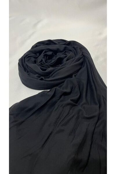 Karfa Scarfs Şal & Eşarp Siyah Yumuşak Penye Şal- Kaymaz & Konforlu