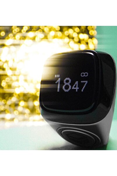 Yuwell YU WELL iQIBLA Smart Tasbih Zikr Ring 18mm Graphite