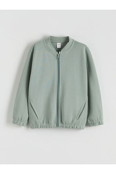 LC Waikiki LCW Kids College Guler basic Hanorac cu fermoar pentru băieți tricou