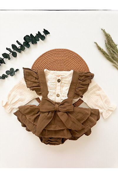 daisybelluna BATHANEY bayramlık müslin kız bebek elbise