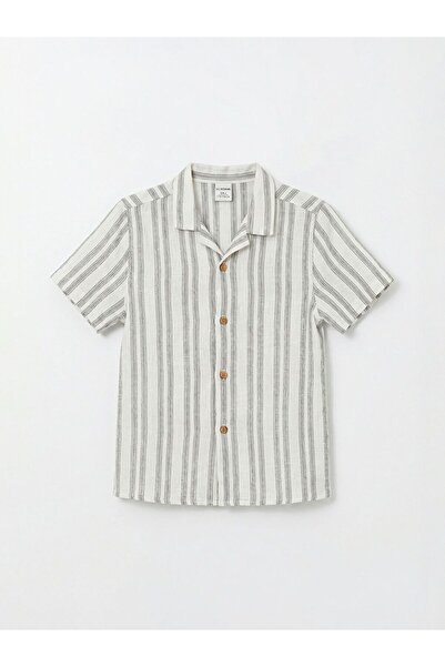 LC Waikiki Cămașă pentru băiat cu mânecă scurtă în dungi LCW Kids
