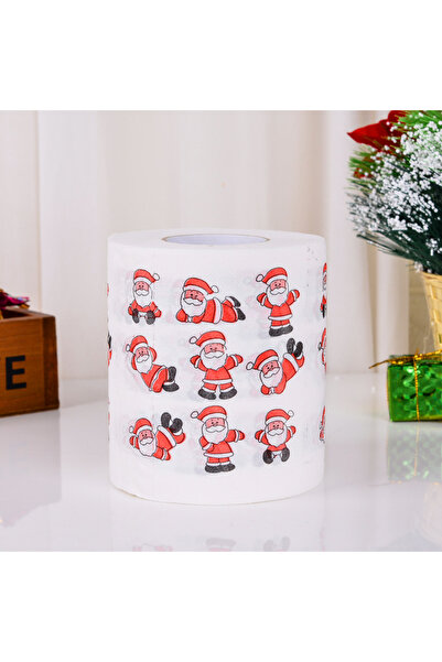 choice2 ورق تواليت مطبوع عليه صورة بابا نويل، بنمط مهرجاني، مصنوع من لب الخشب...