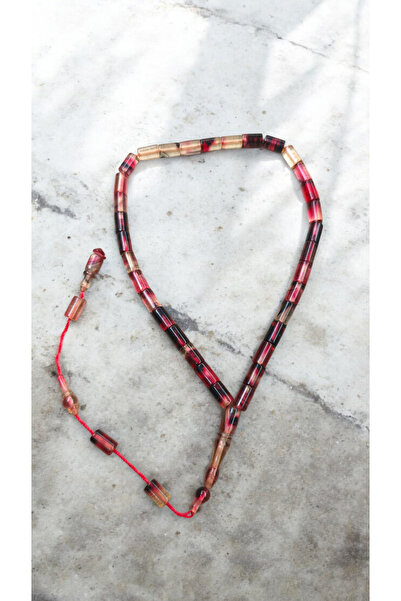 İnan Tesbih Full Cut Model Fire Amber Prayer Beads (Wrist Length)