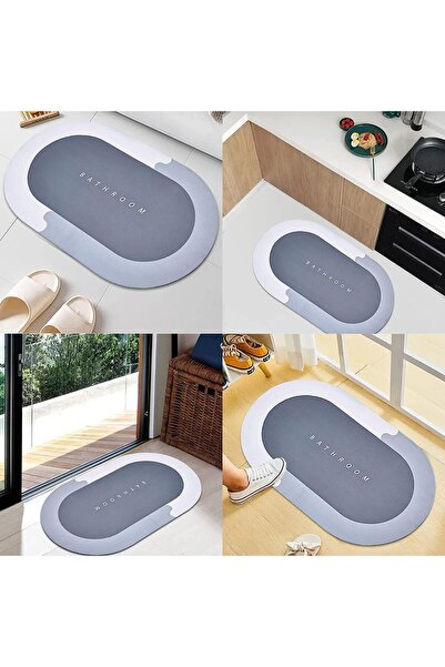 PRIMESKY Bathroom mat Water Absorbing Mat for Bathroom Quick Dry Rubber Backe...
