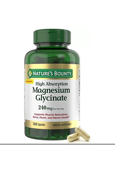 Nature's Bounty Magnesium, Bone and Muscle Health, Tablets, 240 mg, 120 Capsules