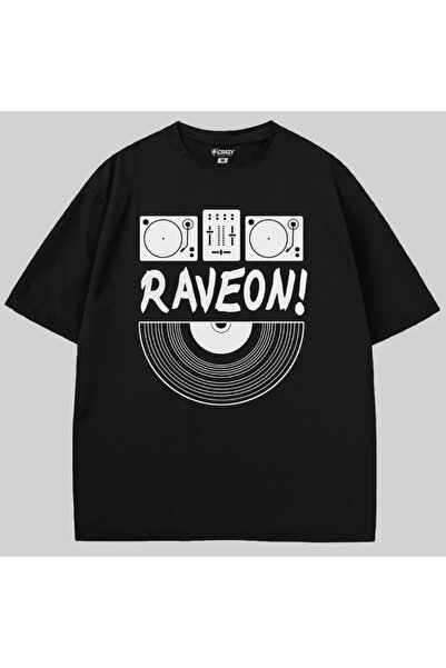 Crazy Tricou Turntable Rave On supradimensionat