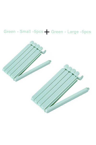 Choice3 10pcs-green-S-L 5/10/20Pcs Portable Kitchen Storage Food Snack Seal S...