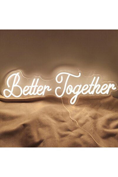 Slasa Better Together Neon Sign – 76x25 cm Dimmable LED Wedding Wall Decor