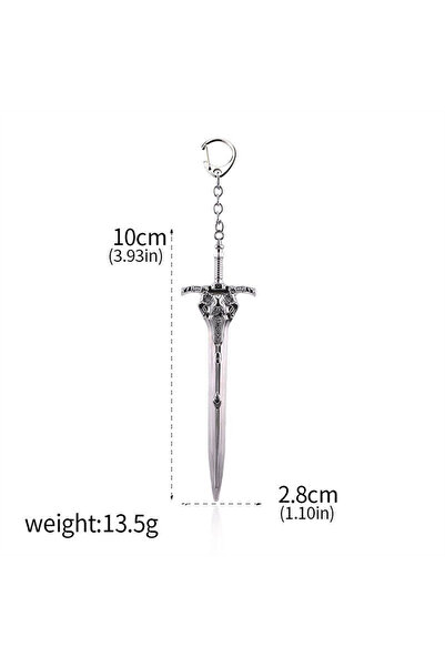 Miniso سلسلة مفاتيح لعبة دارك سولز K00411-0114، تتضمن: درع فارس الشمس، سيف أو...