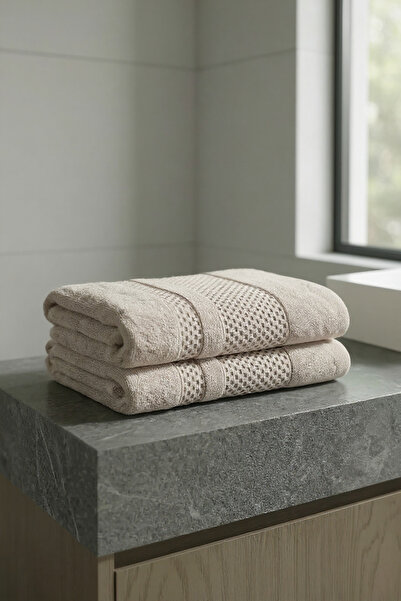 Comfort Craft 2-Piece Honeycomb Bath Towel - 90X145 Cm, 280 Gr, 100% Cotton