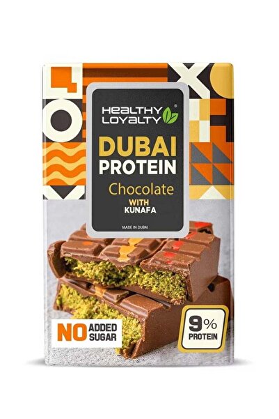 Healthy Loyalty شوكولاتة بروتين دبي مع كنافة، 100 غرام - 9% بروتين، بدون سكر ...