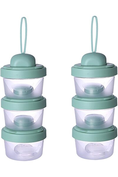 Arabest 3 Layers Stackable Baby Milk Powder Formula Dispenser, Non Spill (Pac...