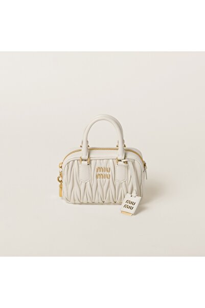 Miu Miu Arcadie Quilted nappa leather bag Top Handbag Shoulder With Crossbody...