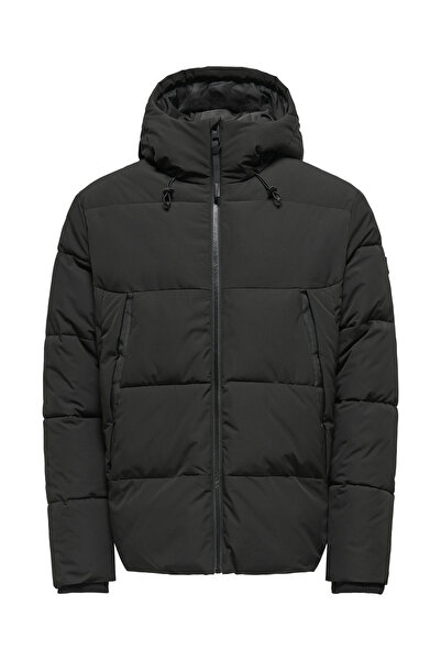 Only & Sons Ανδρικό μαύρο μπουφάν ONSPETE PUFFER JACKET OTW - 22034728