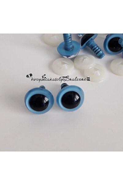 biroyuncakatolyesi 14MM MAVİ İTHAL VİDALI GÖZ - AMİGURUMİ GÖZ (2 ÇİFT)