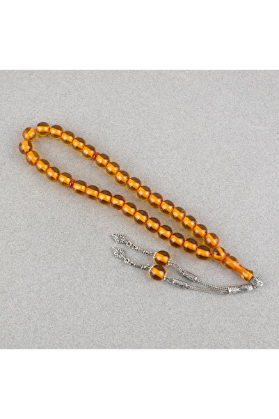 LapisDo Ateş Kehribar Alpaca cu ciucuri Capsule croială 7.5x11mm Tasbih - Spu...