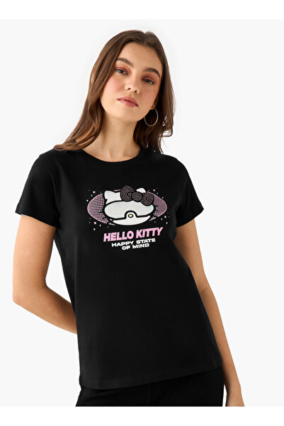 SP Characters Regular Fit Cotton T-shirt with Hello Kitty Print