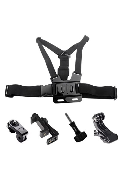 Choice طقم تثبيت على الصدر مع مشبك للهاتف، حزام صدر، حامل للجسم، متوافق مع كا...