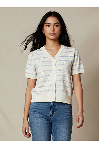 Lee Cooper Regular Fit Cardigan with Stripes