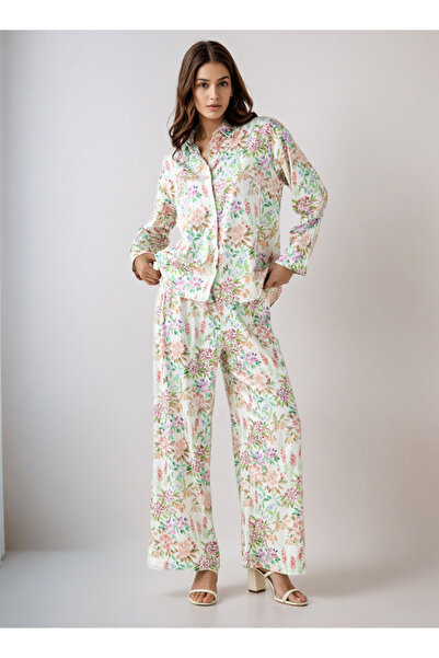 FAV Coord Set with Shirt & Wide Leg Pants