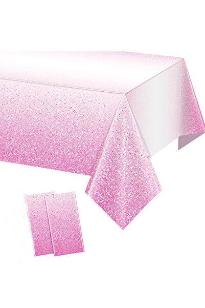 Generic عبوتان من مفارش المائدة البلاستيكية المستطيلة للاستخدام مرة واحدة، مص...