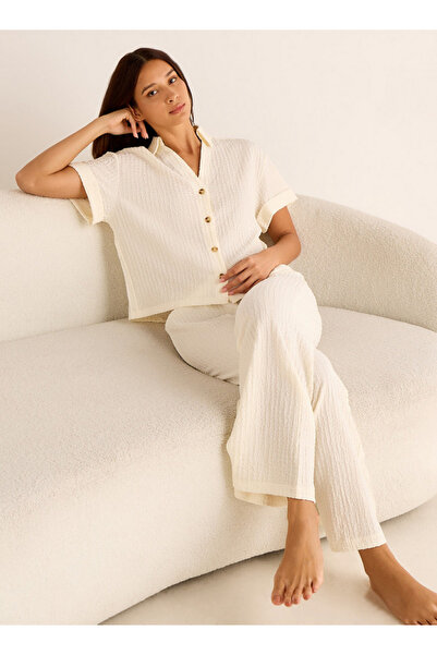 FAV طقم من قميص وبنطال أرجل واسعة