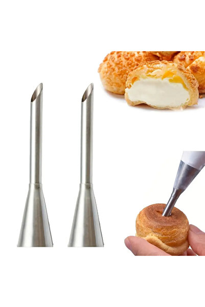 Choice1 S 2PC 3pcs Cream Icing Piping Nozzle Tips,Stainless Steel Cream Puff ...