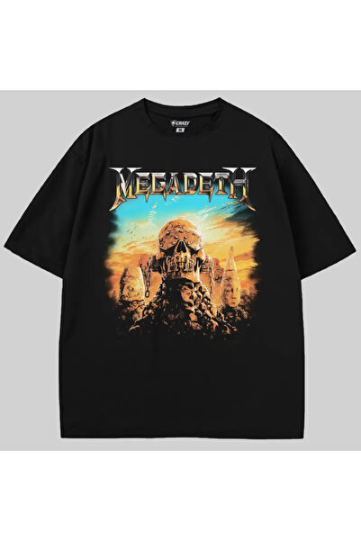 Crazy Мегадет Световно турне Оверсайз тениска