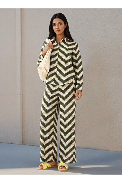 FAV Coord Set with Shirt & Wide Leg Pants