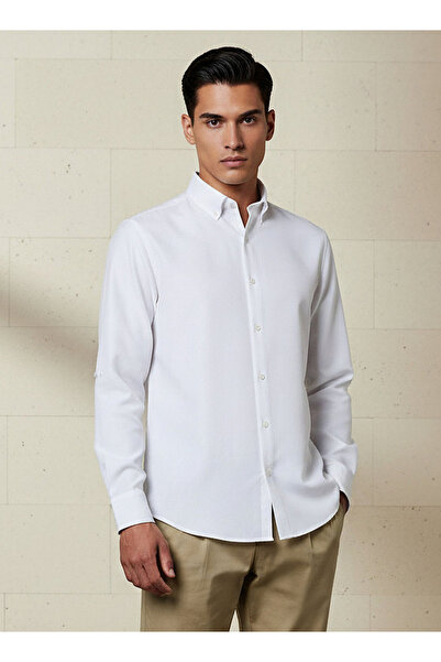 FAV Men Regular Fit Button-Down Collar Long Sleeve Shirt