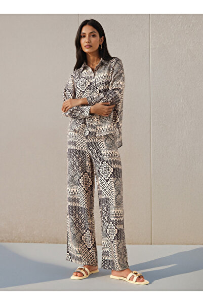 FAV Coord Set with Shirt & Wide Leg Pants