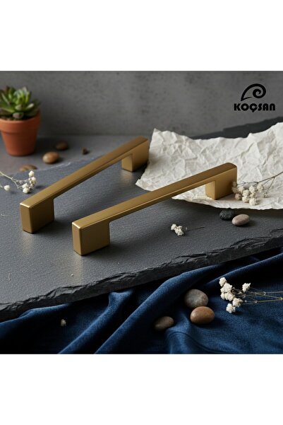 KOÇSAN Mâner de punte din metal cu două orificii, auriu mat, 96-128 mm, mâner...