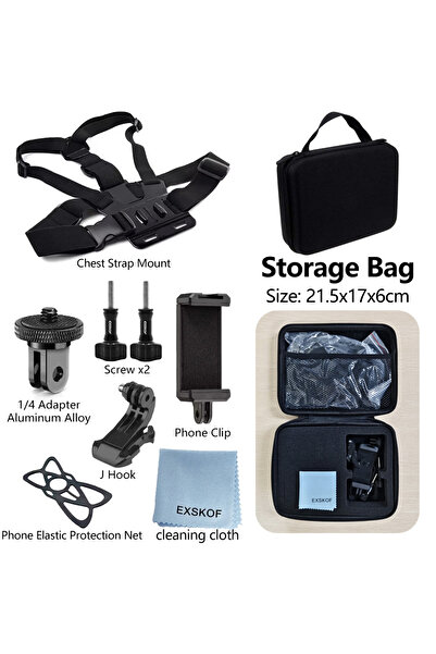 Choice مع حقيبة تخزين، حزام صدر، حامل للجسم، مناسب لكاميرات GoPro Hero 13، 12...