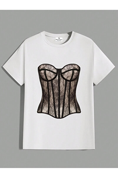 Bozz&Bozz Collection Corset pentru femei cu imprimeu Bumbac croi relaxat Sexy...