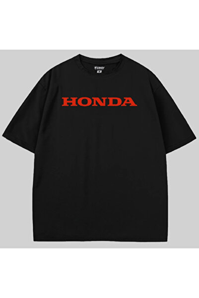 Crazy Tricou Honda Motor Honda Racing Red Logo supradimensionat