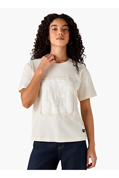 Lee Cooper Regular Fit Cotton T-shirt with Embroidered Patch