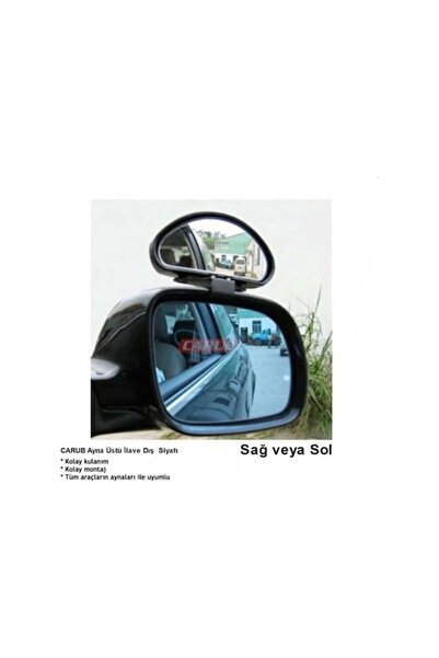 Carub AYNA ÜSTÜ İLAVE DIŞ OVAL 12*5 CM SÜRÜCÜ EĞİTMEN SİYAH